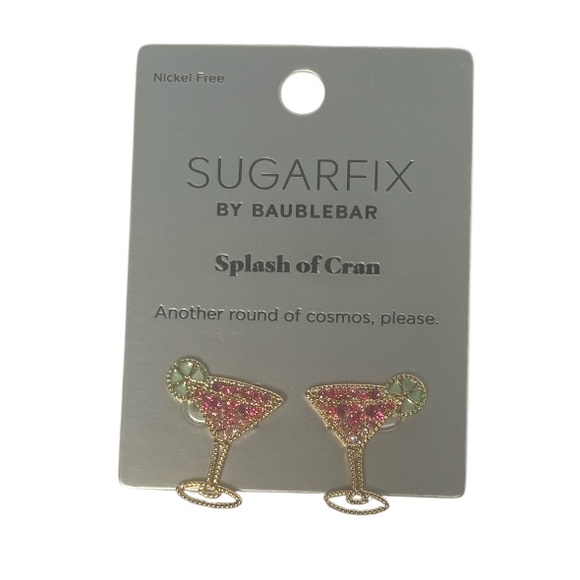 BaubleBar Jewelry - Sugarfix by BaubleBar Cosmopolitan Cocktail Earrings NWT